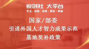 國家/部委引進(jìn)外國人才智力成果示范基地獎(jiǎng)補(bǔ)政策