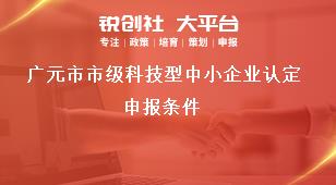 廣元市市級科技型中小企業(yè)認定申報條件獎補政策