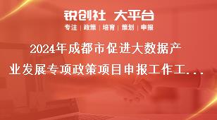 2024年成都市促進(jìn)大數(shù)據(jù)產(chǎn)業(yè)發(fā)展專項(xiàng)政策項(xiàng)目申報(bào)工作工作要求獎補(bǔ)政策