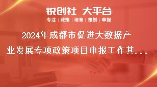 2024年成都市促進(jìn)大數(shù)據(jù)產(chǎn)業(yè)發(fā)展專項(xiàng)政策項(xiàng)目申報(bào)工作其它相關(guān)要求獎(jiǎng)補(bǔ)政策