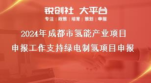 2024年成都市氫能產(chǎn)業(yè)項目申報工作支持綠電制氫項目申報獎補(bǔ)政策