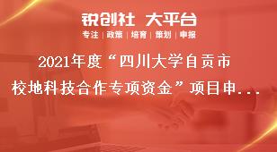 2021年度“四川大學(xué)自貢市校地科技合作專項資金”項目申報要求獎補政策