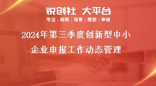 2024年第三季度創(chuàng)新型中小企業(yè)申報(bào)工作動(dòng)態(tài)管理獎(jiǎng)補(bǔ)政策