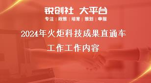 2024年火炬科技成果直通車工作工作內(nèi)容獎(jiǎng)補(bǔ)政策