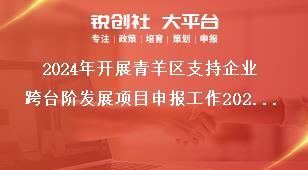 2024年開展青羊區(qū)支持企業(yè)跨臺階發(fā)展項目申報工作2023年期間獎勵項目申報要求獎補政策