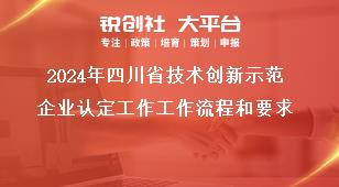 2024年四川省技術(shù)創(chuàng)新示范企業(yè)認(rèn)定工作工作流程和要求獎補政策