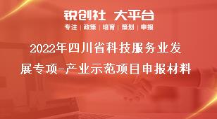 2022年四川省科技服務(wù)業(yè)發(fā)展專項產(chǎn)業(yè)示范項目申報材料獎補政策