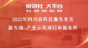 2022年四川省科技服務(wù)業(yè)發(fā)展專項(xiàng)產(chǎn)業(yè)示范項(xiàng)目申報(bào)條件獎(jiǎng)補(bǔ)政策