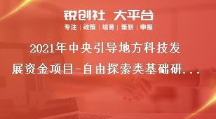 2021年中央引導(dǎo)地方科技發(fā)展資金項(xiàng)目-自由探索類基礎(chǔ)研究申報范圍及條件獎補(bǔ)政策