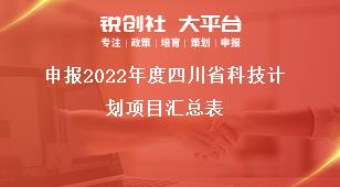 申報2022年度四川省科技計劃項目匯總表獎補(bǔ)政策