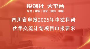 四川省申報(bào)2025年中法科研伙伴交流計(jì)劃項(xiàng)目申報(bào)要求獎補(bǔ)政策