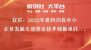 宜賓：2022年度四川省中小企業(yè)發(fā)展專項資金技術創(chuàng)新項目類型獎補政策