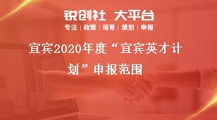 宜賓2020年度“宜賓英才計(jì)劃”申報(bào)范圍獎(jiǎng)補(bǔ)政策